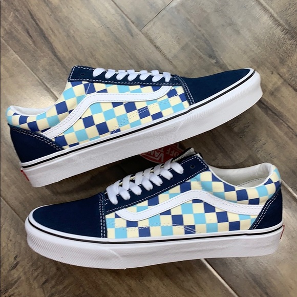 VANS OLD SKOOL CHECKERBOARD Blue Topaz WMNS - Picture 13 of 16